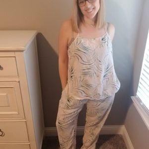 Stars Above Tropical Print Pajama Set